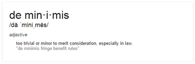 De minimis